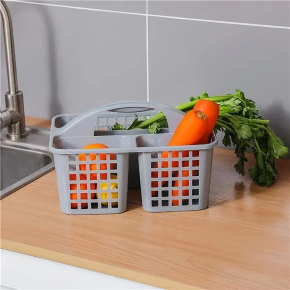 Portable Shower Caddy Basket with Compartments Cleaning Supplies Organizer